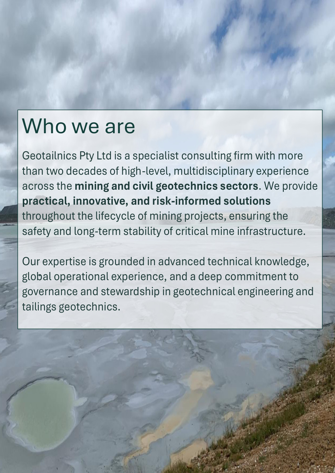 GeoTailnics geotechnical consulting